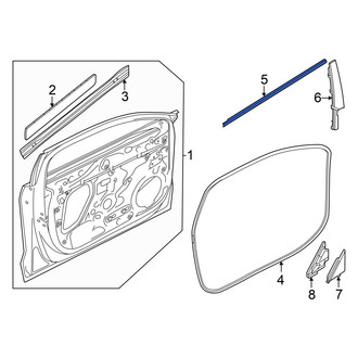 Audi OE - Front Left Door Belt Molding