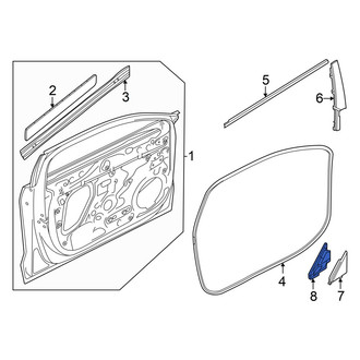 Audi OE - Left Door Applique Seal