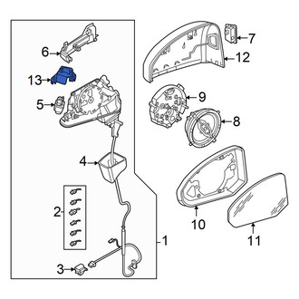 Audi OE - Front Left Door Mirror Bracket