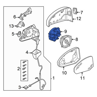 Audi OE - Left Door Mirror Drive Motor Hardware Kit