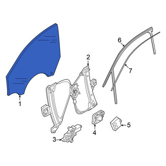 Audi OE - Front Left Door Glass