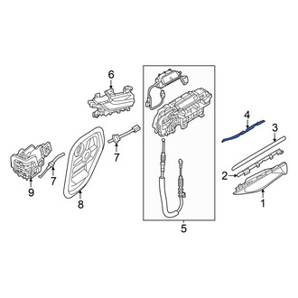 Audi OE - Front Left Exterior Door Handle Gasket