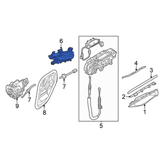 Audi OE - Front Left Inner Interior Door Handle