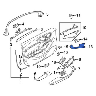 Audi OE - Front Left Upper Door Trim Molding