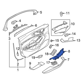 Audi OE - Front Left Door Switch Trim Panel