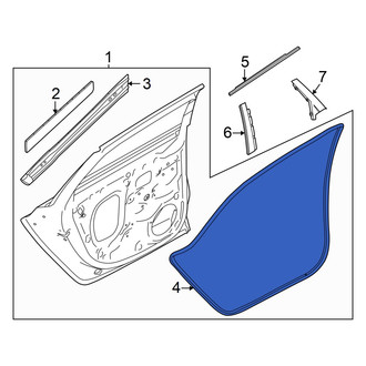 Audi OE - Rear Inner Door Seal