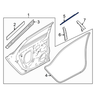 Audi OE - Front Left Door Belt Molding