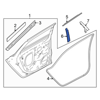 Audi OE - Rear Right Forward Door Applique