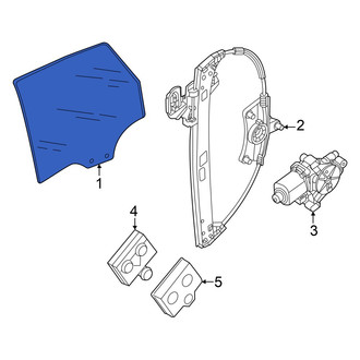 Audi OE - Rear Left Door Glass