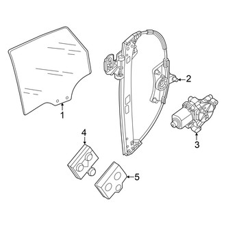 Audi OE - Rear Door - Glass & Hardware