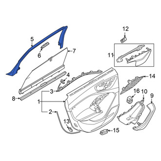 Audi OE - Rear Right Door Window Molding