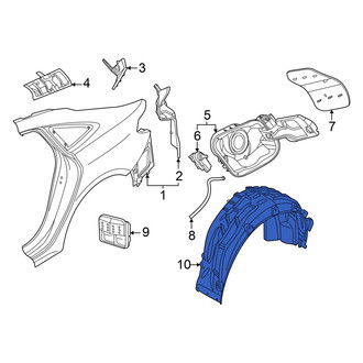 Audi OE - Rear Left Quarter Panel Splash Shield