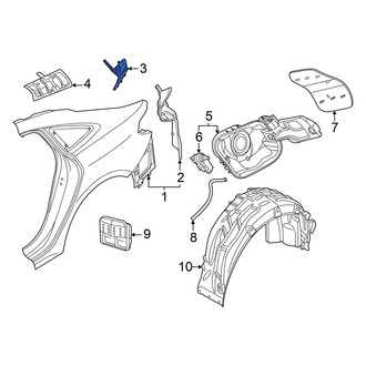 Audi OE - Rear Right Quarter Panel Gutter