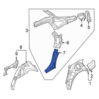 Audi OE - Left Lower Body C-Pillar Reinforcement