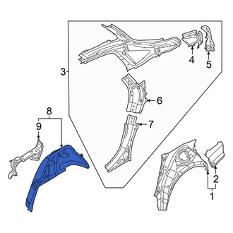 Audi OE - Rear Left Inner Wheel Housing Side Panel