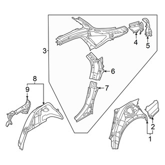 Audi OE - Quarter Panel - Inner Structure