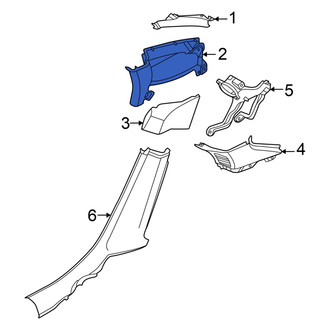 Audi OE - Rear Left Lower Interior Quarter Panel Trim Panel