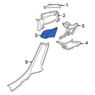 Audi OE - Left Lower Body C-Pillar Trim Panel
