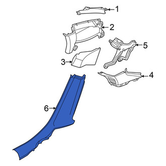 Audi OE - Right Lower Body C-Pillar Trim Panel