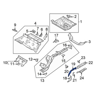 Audi OE - Rear Center Right Frame Side Member Reinforcement