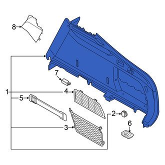 Audi OE - Rear Left Lower Interior Quarter Panel Trim Panel