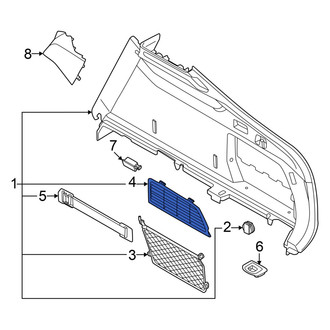 Audi OE - Rear Right Interior Quarter Panel Trim Panel Access Cover