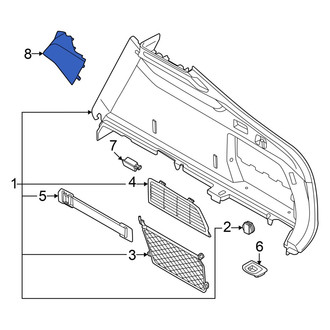Audi OE - Left Lower Body C-Pillar Trim Panel