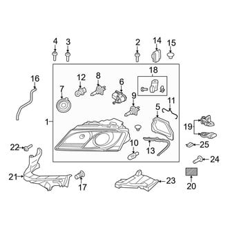Audi OE - Front Lamps - Headlamp Components (W/O Xenon Headlamps), (Convertible)