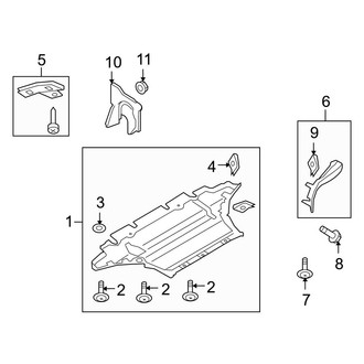 Audi OE - Radiator Support - Splash Shields (Convertible 2.0L Gas)