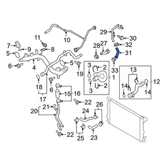 Audi OE - Upper Radiator Coolant Hose