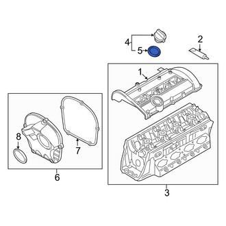 Audi OE - Engine Oil Filler Cap Gasket