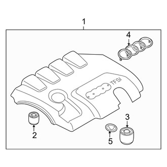 Audi OE - Engine / Transaxle - Engine Appearance Cover (Convertible 2.0L Gas)