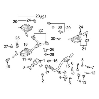 Audi OE - Exhaust System - Exhaust Components (2.0L)