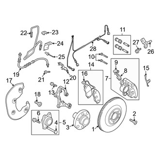 Audi OE - Front Suspension - Brake Components (Cabriolet)
