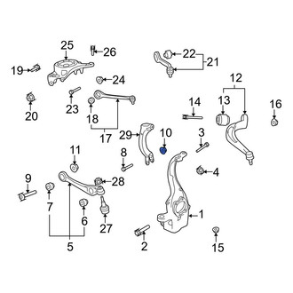 Audi OE - Front Lower Suspension Ball Joint Nut & Washer