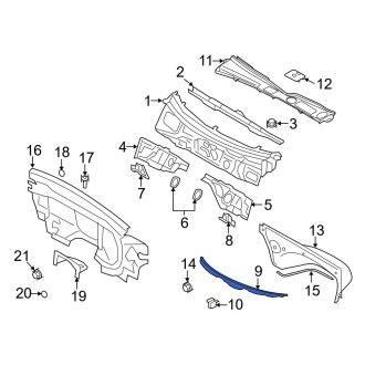 Audi A5 Cowl Panels & Parts | Vent Grills — CARiD.com