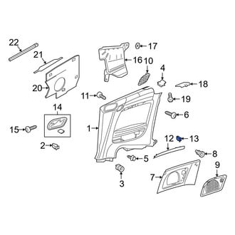 Audi OE - Left Quarter Panel Trim Panel Clip