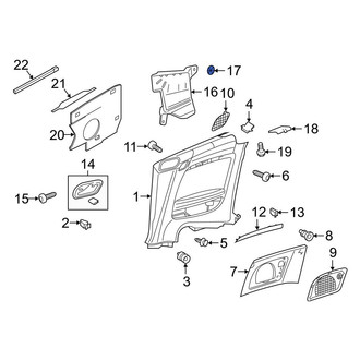 Audi OE - Left Quarter Panel Trim Panel Clip