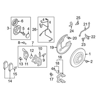 Audi OE - Rear Suspension - Brake Components (Cabriolet)