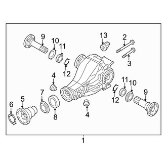 Audi OE - Rear Suspension - Axle & Differential (Convertible 2.0L Gas)