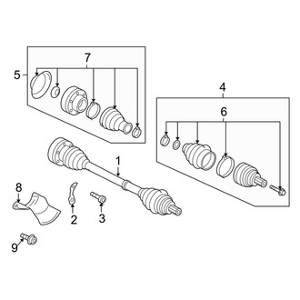 Audi OE - Rear Suspension - Drive Axles (Convertible 2.0L Flex / Gas)