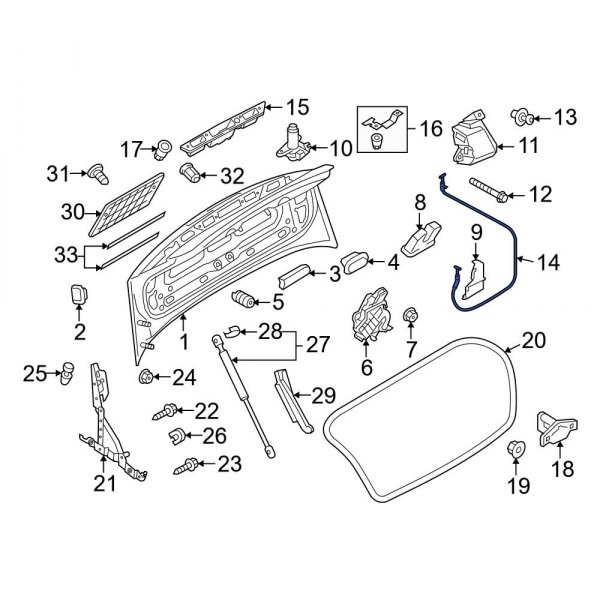 Deck Lid Release Cable