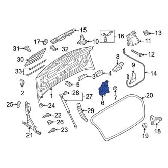 Audi OE - Rear Deck Lid Latch