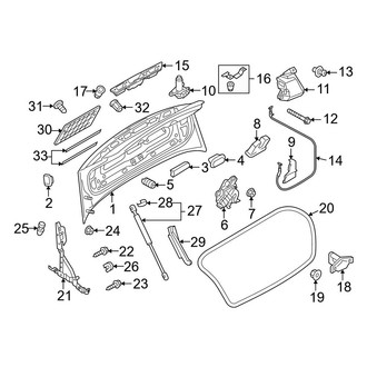 Audi OE - Trunk Lid - Lid & Components (Convertible)