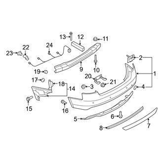 Audi OE - Rear Bumper - Bumper & Components (Convertible)