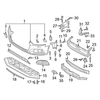 Audi OE - Front Bumper & Grille - Bumper & Components (Premium / Premium Plus / Prestige)