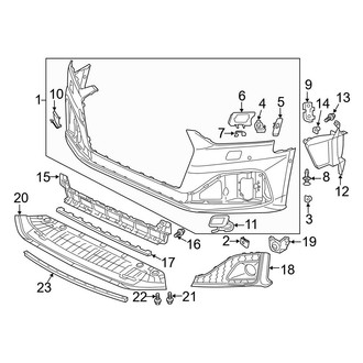 Audi OE - Front Bumper & Grille - Bumper & Components (Cover and Trim), (Premium / Premium Plus / Prestige)