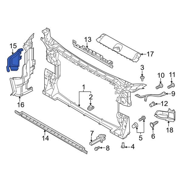 Radiator Support Baffle