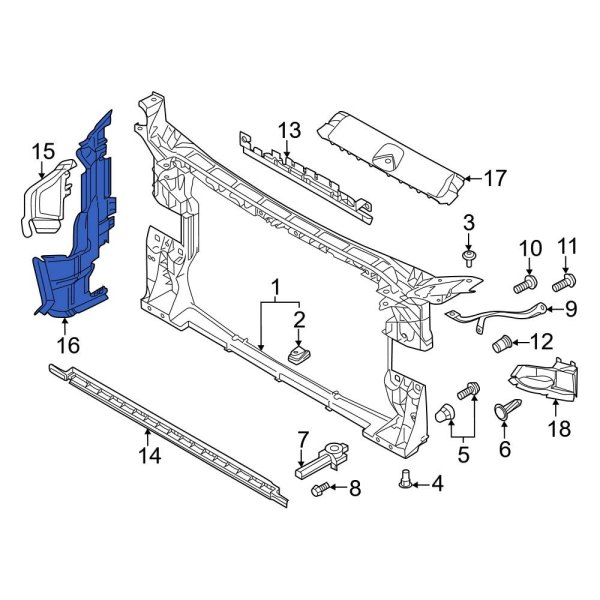 Radiator Support Baffle