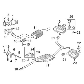 Audi OE - Exhaust System - Exhaust Components (Convertible)